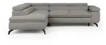 S-STYLE Ecksofa mit Schlaffunktion Bonnie , grau , Ma&szlig;e (cm): B: 275 H: 76