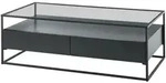 Couchtisch Lamia , schwarz , Ma&szlig;e (cm): B: 60 H: 40