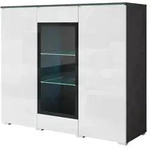 Highboard Vera , grau , Ma&szlig;e (cm): B: 120 H: 103,3