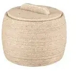 Kleine Wolke Wattedose Sand-Macadamia , beige , Kunststoff , Ma&szlig;e (cm): H: 8,5 &Oslash;: