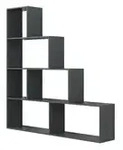 Treppenregal Dubila , grau , Ma&szlig;e (cm): B: 155 H: 163