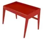 Schreibtisch Lisa , rot , Ma&szlig;e (cm): B: 125 H: 81