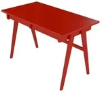 Schreibtisch Edda , rot , Ma&szlig;e (cm): B: 120 H: 75,5