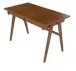 Schreibtisch Edda , braun , Ma&szlig;e (cm): B: 120 H: 75,5