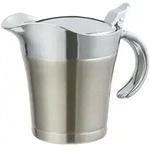 Thermo-Sauciere , silber , Edelstahl , Ma&szlig;e (cm): B: 11,8 H: 14