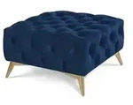 S-STYLE Hocker Wilhelm , blau , Ma&szlig;e (cm): B: 80 H: 45