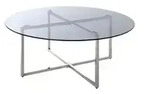 Couchtisch , transparent/klar , Ma&szlig;e (cm): H: 40 &Oslash;: 100