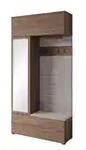 Garderobe , braun , Ma&szlig;e (cm): B: 115 H: 231,9