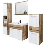 Badset , holzfarben , Ma&szlig;e (cm): B: 120,4 H: 132,8