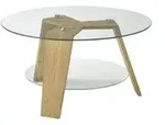H&ouml;ffner Home Couchtisch Liska , transparent/klar , Ma&szlig;e (cm): H: 40 &Oslash;: 75