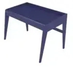 Schreibtisch Lisa , blau , Ma&szlig;e (cm): B: 125 H: 81