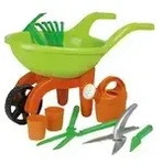 Schubkarre mit Gartenwerkzeug 9-teilig Simba , gr&uuml;n , Ma&szlig;e (cm): B: 29 H: 27