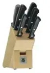 WMF Messerblock 7-teilig Classic Line , schwarz , Stahl,Kunststoff,Holz