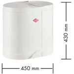 WESCO Abfallbeh&auml;lter , beige , Metall,Kunststoff , Ma&szlig;e (cm): B: 45 H: 43 T: 36.0