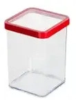 Rotho Dose quadratisch 1 l Loft , transparent/klar , Kunststoff , Ma&szlig;e (cm): B: 10