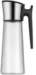 WMF Wasserkaraffe Basic , transparent/klar , Glas,Edelstahl , Ma&szlig;e (cm): H: 31