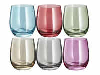 LEONARDO Gläser klein, 6er-Set Sora , mehrfarbig , Glas , Maße (cm): B: 26,7 H:
