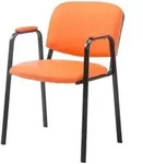 Besucherstuhl , orange , Ma&szlig;e (cm): B: 53 H: 79