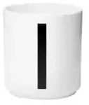 DESIGN LETTERS Buchstabenbecher , wei&szlig; , Porzellan , Ma&szlig;e (cm): H: 8,5 &Oslash;:...