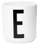 DESIGN LETTERS Buchstabenbecher , wei&szlig; , Porzellan , Ma&szlig;e (cm): H: 8,5 &Oslash;:...