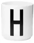 DESIGN LETTERS Buchstabenbecher , wei&szlig; , Porzellan , Ma&szlig;e (cm): H: 8,5 &Oslash;:...