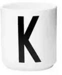 DESIGN LETTERS Buchstabenbecher , wei&szlig; , Porzellan , Ma&szlig;e (cm): H: 8,5 &Oslash;:...