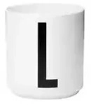 DESIGN LETTERS Buchstabenbecher , wei&szlig; , Porzellan , Ma&szlig;e (cm): H: 8,5 &Oslash;:...