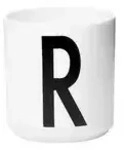 DESIGN LETTERS Buchstabenbecher , wei&szlig; , Porzellan , Ma&szlig;e (cm): H: 8,5 &Oslash;:...