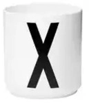 DESIGN LETTERS Buchstabenbecher , wei&szlig; , Porzellan , Ma&szlig;e (cm): H: 8,5 &Oslash;:...