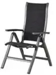 Royal Garden Klappsessel Royal Richmond &brvbar; grau &brvbar; Ma&szlig;e (cm): B: 63,5 H: 108,5 T:
