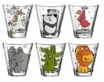 LEONARDO Kinderbecher 6er-Set Bambini , transparent/klar , Glas , Ma&szlig;e (cm): B: