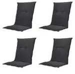 Auflage niedrig 4er-Set Basic , schwarz , Ma&szlig;e (cm): B: 50 H: 6
