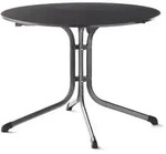 Sieger Klapptisch , schwarz , Ma&szlig;e (cm): H: 73 &Oslash;: 100