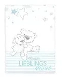 Herding Kuscheldecke Kleiner Lieblingsmensch Blau , mehrfarbig , Synthetik , Ma&szlig;e