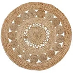 Jute-Teppich Balo , creme , Jute &Oslash;: 80