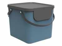 Müllsystem Albula , blau , Kunststoff, Kunststoff , Maße (cm): B: 39,8 H: 35,8 T: