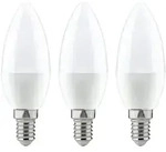 LED 3-er Pack Kerze E14 4W 250lm 2700K , wei&szlig; , Ma&szlig;e (cm): H: 10 &Oslash;: 3.5