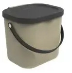 Rotho M&uuml;llsystem Albula , braun , Kunststoff , Ma&szlig;e (cm): B: 23,5 H: 20,8 T: 20.0
