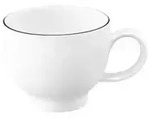 Seltmann Weiden Tasse Lido Black Line , wei&szlig; , Porzellan