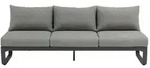 Zebra Sofa Lounge 3-Sitzer Fly , grau , Ma&szlig;e (cm): B: 207 H: 82 T: 70.0