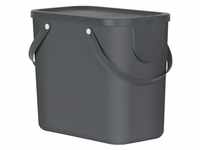 Rotho Müllsystem Albula , grau , Kunststoff, Kunststoff , Maße (cm): B: 40 H: 34