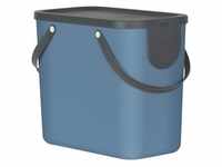 Müllsystem Albula , blau , Kunststoff, Kunststoff , Maße (cm): B: 40 H: 34 T: 23,5