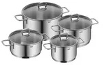 Silit Topf-Set 4 teilig Alicante , silber , Edelstahl
