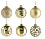 Weihnachtsbaumkugel 37er Set , gold , Kunststoff,Aluminium &Oslash;: 6
