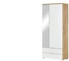 uno Garderobenschrank Bent , wei&szlig; , Ma&szlig;e (cm): B: 84 H: 196 T: 40.0