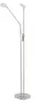 Fischer-Honsel LED-Leseleuchte 2-flammig Nickel-matt mit Dimmer Dent , silber ,