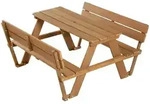 Roba Kindersitzgruppe Picknick for 4 , holzfarben , Ma&szlig;e (cm): B: 89 H: 50 T: 104.0