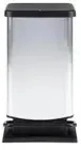 Rotho Treteimer PASO , silber , Kunststoff , Ma&szlig;e (cm): B: 29,5 H: 67,6