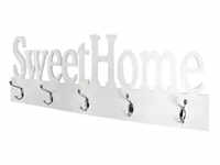 Wandgarderobe Sweet Home , weiß , MDF-Platte , Maße (cm): B: 74 H: 28 T: 7