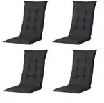 Auflage hoch 4er-Set Basic , schwarz , Ma&szlig;e (cm): B: 50 H: 2